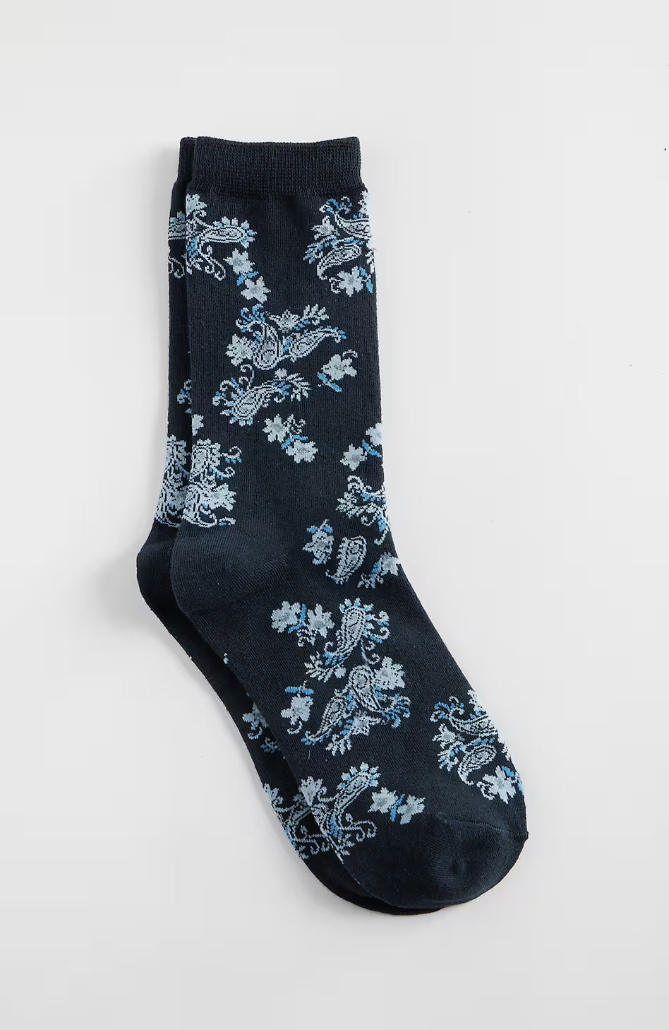 Blossoming Paisley Crew Socks