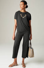 Wearever Double-Face Jersey Pintucked Crops