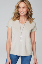 Luxe Supima® Pleat-Back Tee