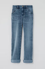 High-Rise Patch-Pocket Jeans