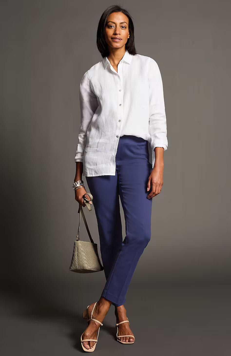 Versatile Cotton-Stretch Slim-Leg Pants