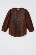 Pure Jill Beaded & Embroidered Top