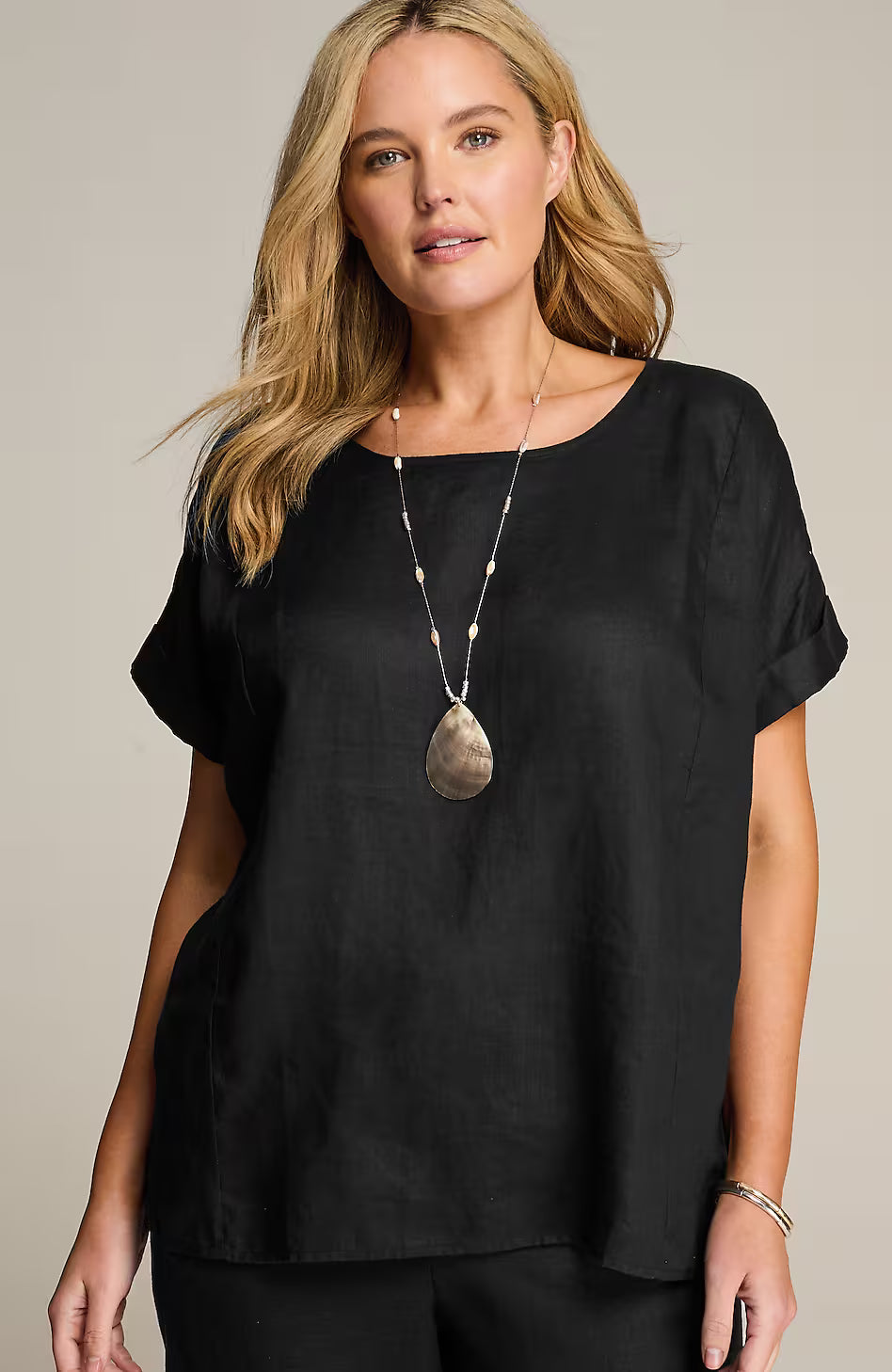 Pure Jill Linen Popover Top