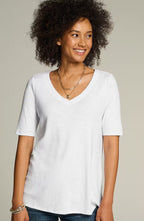 Pima-Slub Elbow-Sleeve Tee