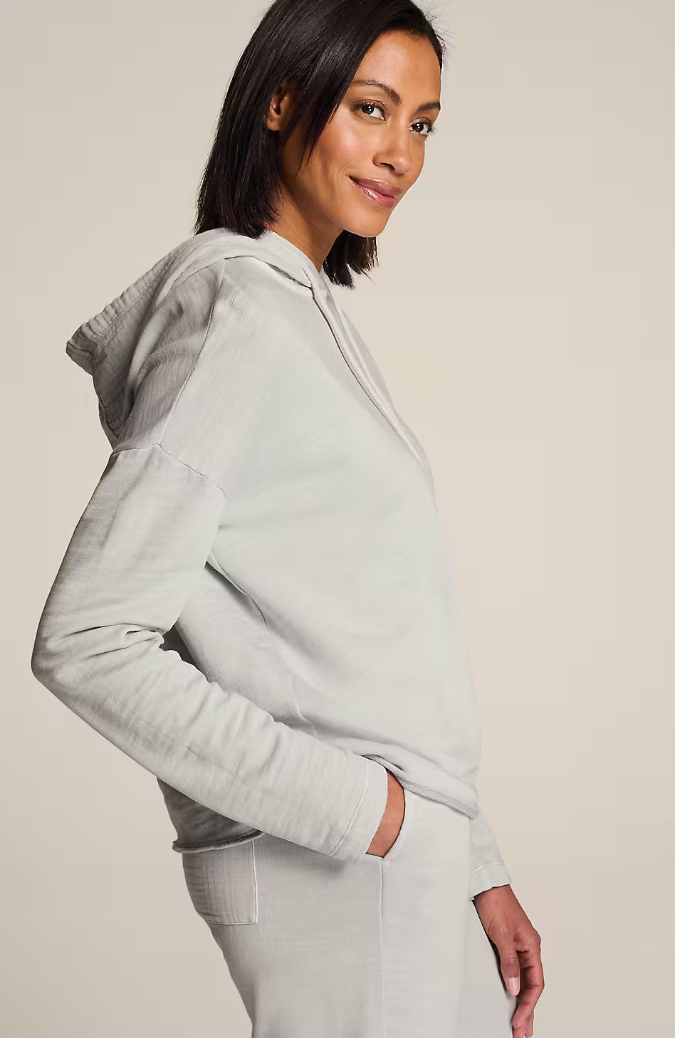 Fit Slub-Terry Garment-Dyed Hoodie