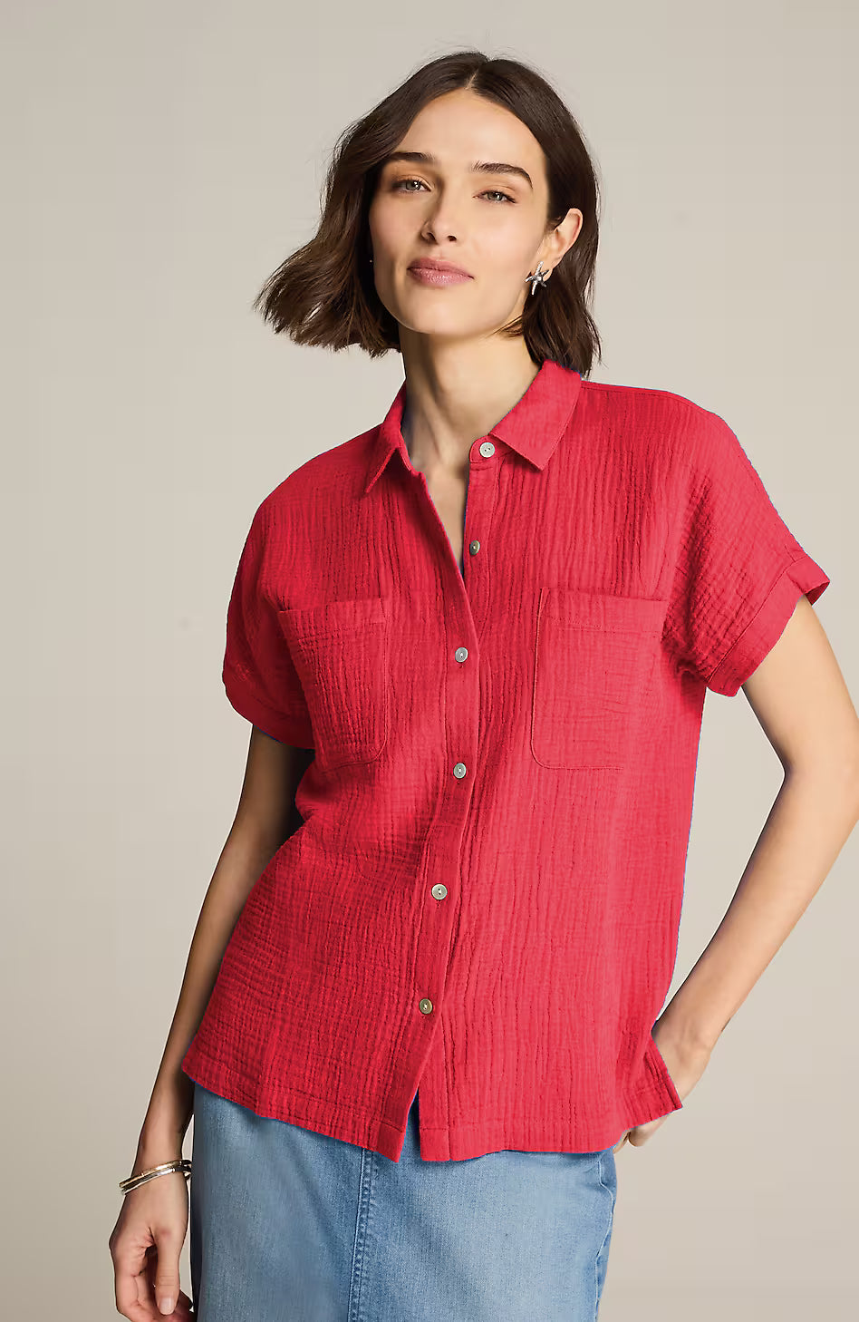 Cotton-Gauze Camp Shirt