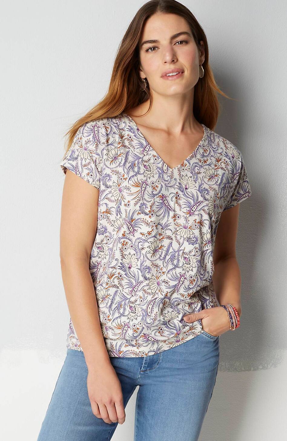 Luxe Supima® Pleat-Back Tee