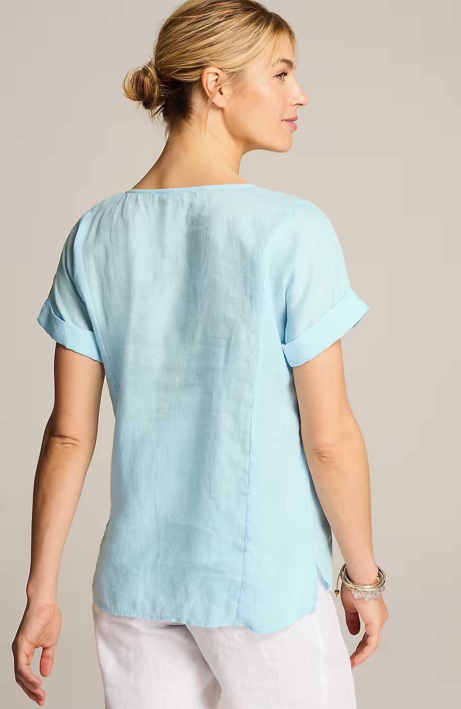 Pure Jill Linen Popover Top