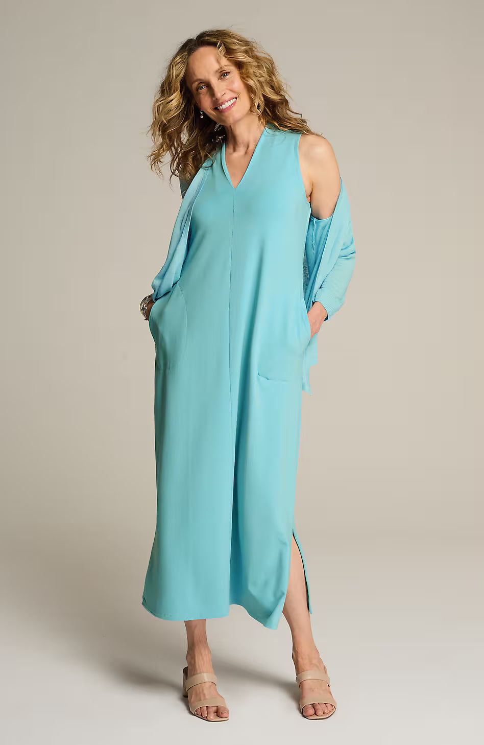 Wearever V-Neck Midi Dress