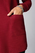 Textured Patch-Pocket Tunic