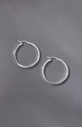 Sterling Silver Modern Hoops