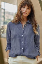Everyday Linen Button-Front Shirt