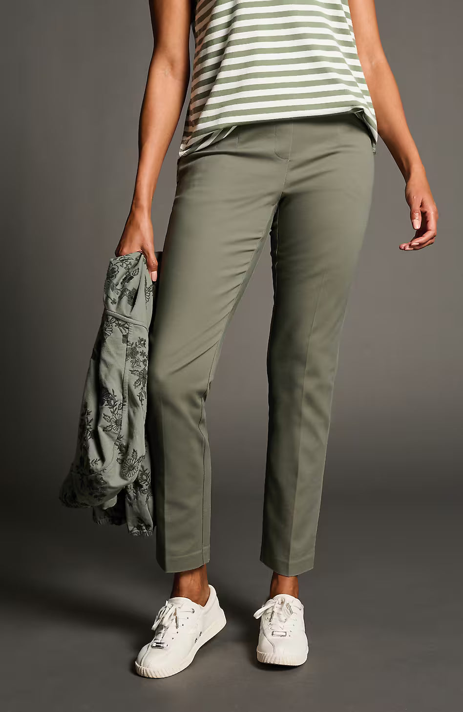 Versatile Cotton-Stretch Slim-Leg Pants