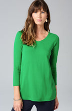 Pima 3/4-Sleeve V-Neck Tee