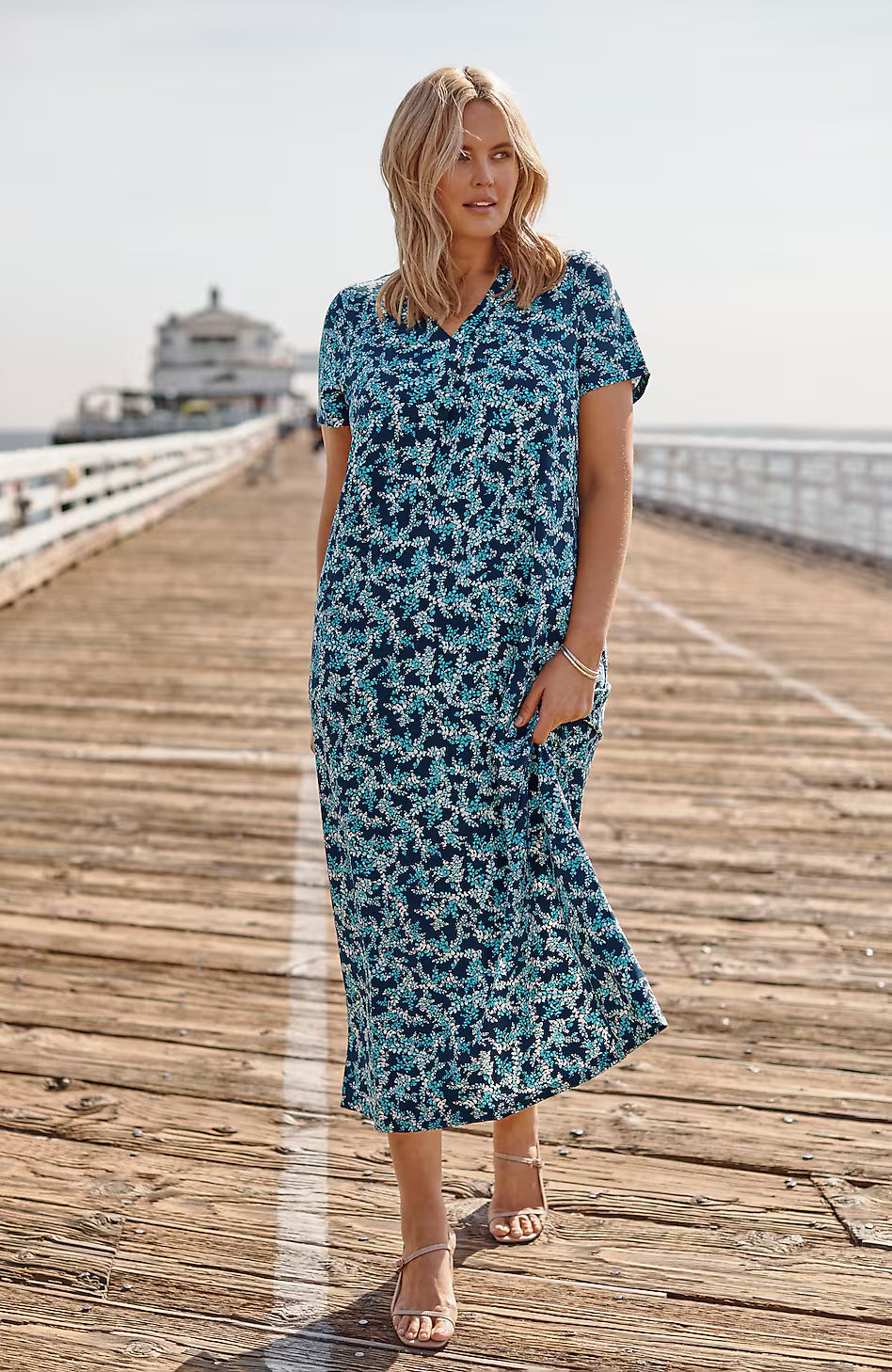 Wearever Short-Sleeve Maxi Dress