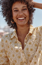 One-Pocket Shirred-Back Shirt