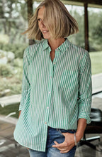 One-Pocket Shirred-Back Shirt