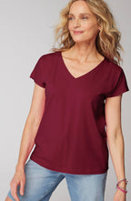 Luxe Supima® Pleat-Back Tee