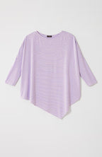 Wearever Slub-Knit Asymmetric Dipped-Hem Top