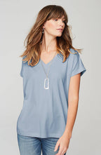 Luxe Supima® Pleat-Back Tee
