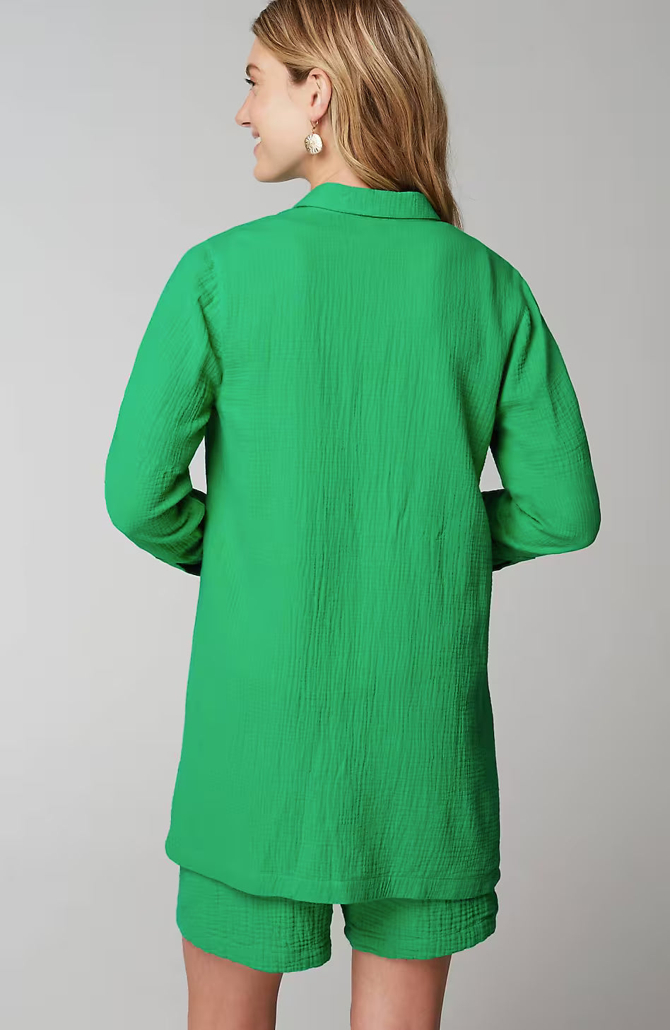 Cotton-Gauze Split-Hem Tunic