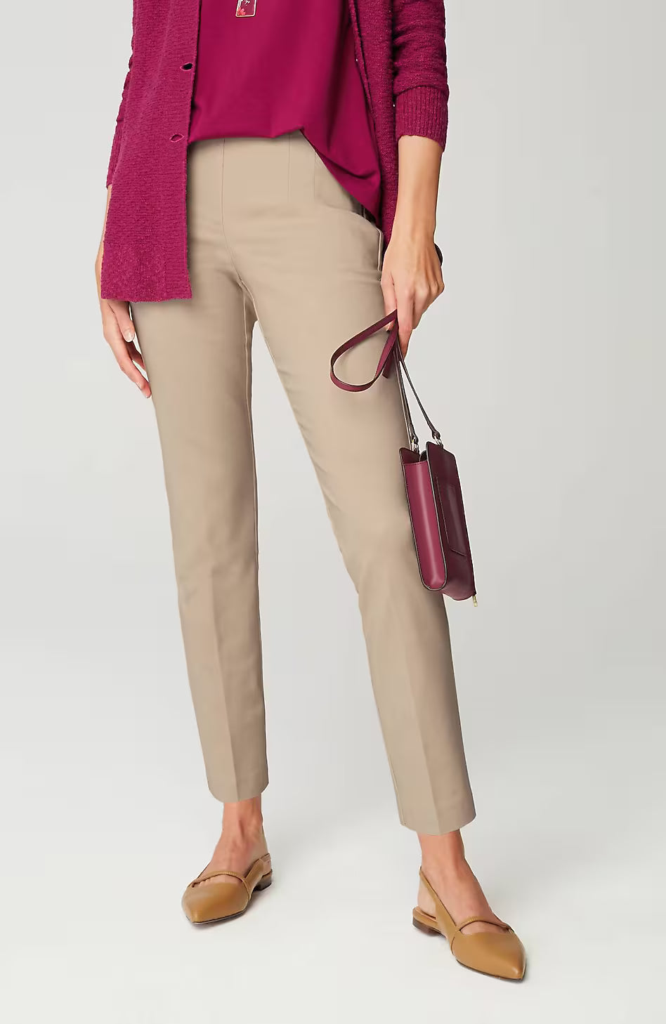 Versatile Cotton-Stretch Slim-Leg Pants