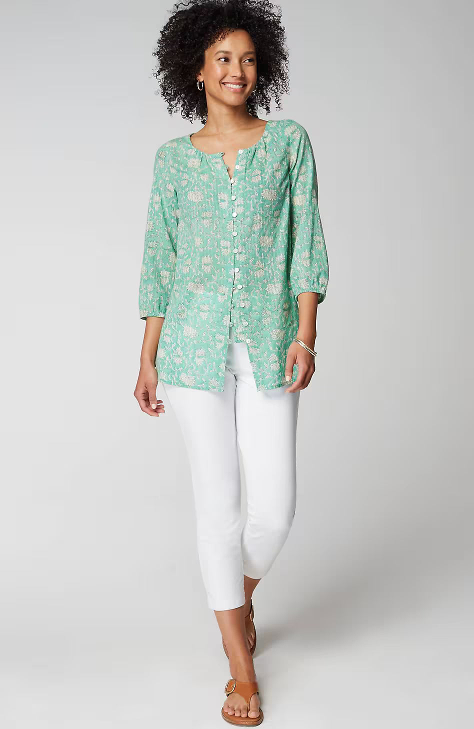 Pure Jill Button-Front Tunic