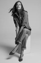 High-Rise Patch-Pocket Jeans