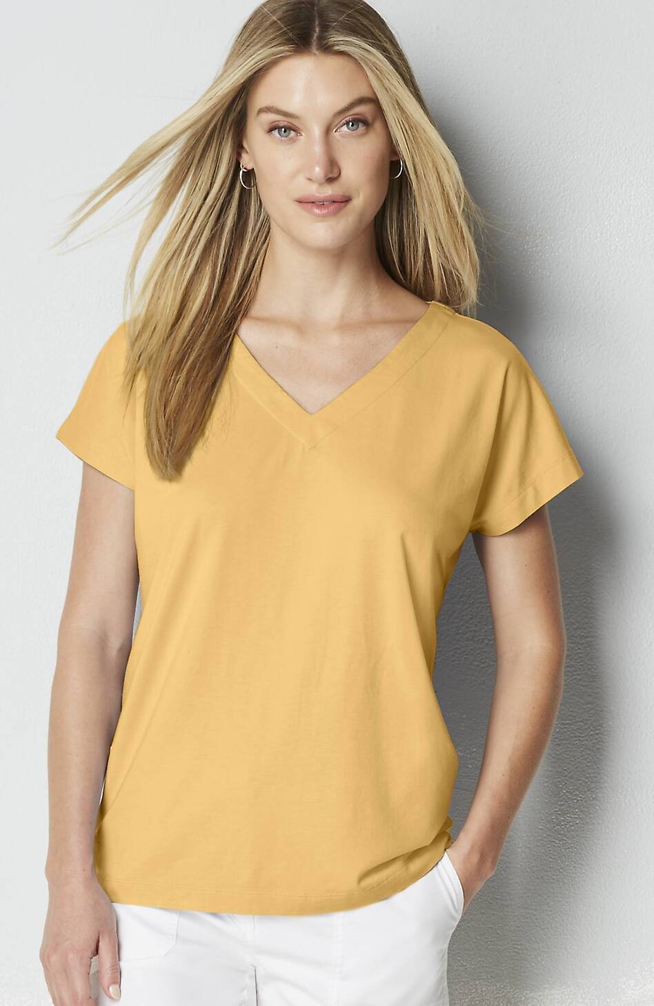 Luxe Supima® Pleat-Back Tee