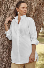 Cotton Stand-Collar Tunic