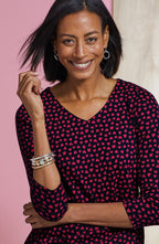 Pima 3/4-Sleeve V-Neck Tee