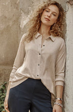 Button-Front Knit Shirt