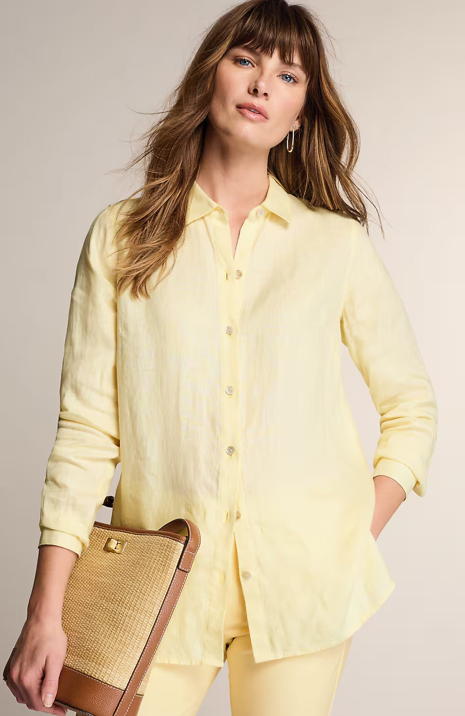 Everyday Linen Button-Front Shirt