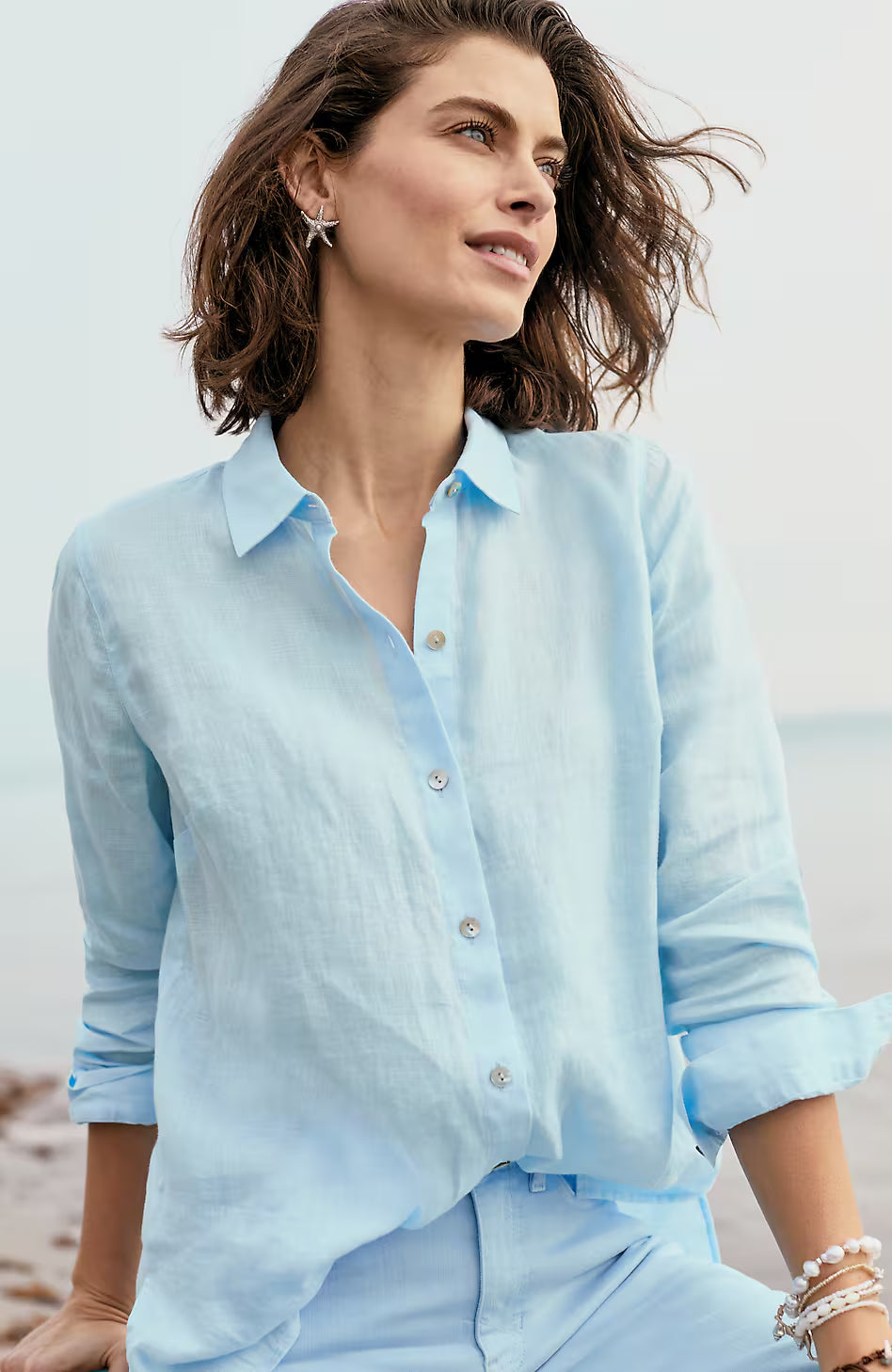 Everyday Linen Button-Front Shirt