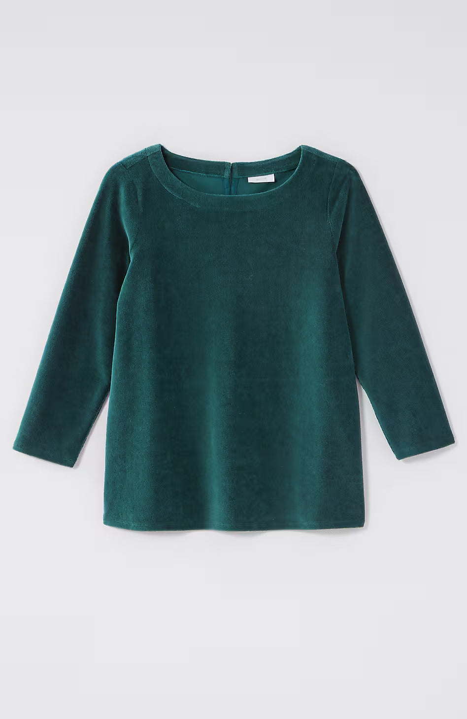 Pure Jill Corded-Velour Buttoned-Back Top