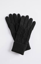 Cable-Knit Chenille Gloves