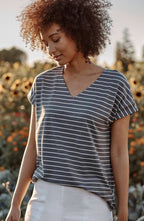 Luxe Supima® Pleat-Back Tee