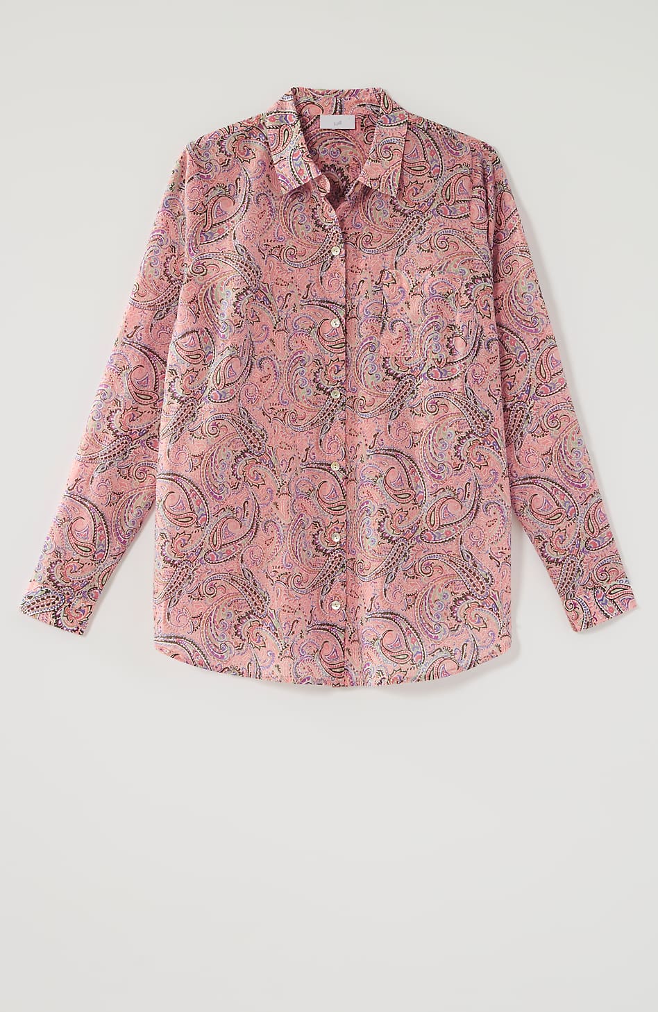 One-Pocket Shirred-Back Shirt