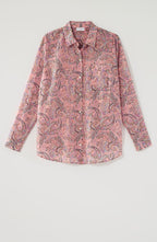 One-Pocket Shirred-Back Shirt