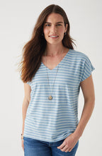 Luxe Supima® Pleat-Back Tee