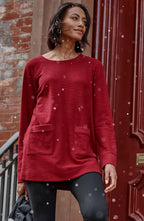 Textured Patch-Pocket Tunic