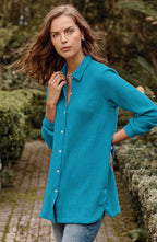 Cotton-Gauze Split-Hem Tunic