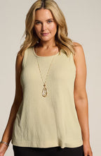 Wearever Textured-Knit A-Line Tank