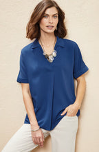 Wearever Easy-Care Button-Back Top
