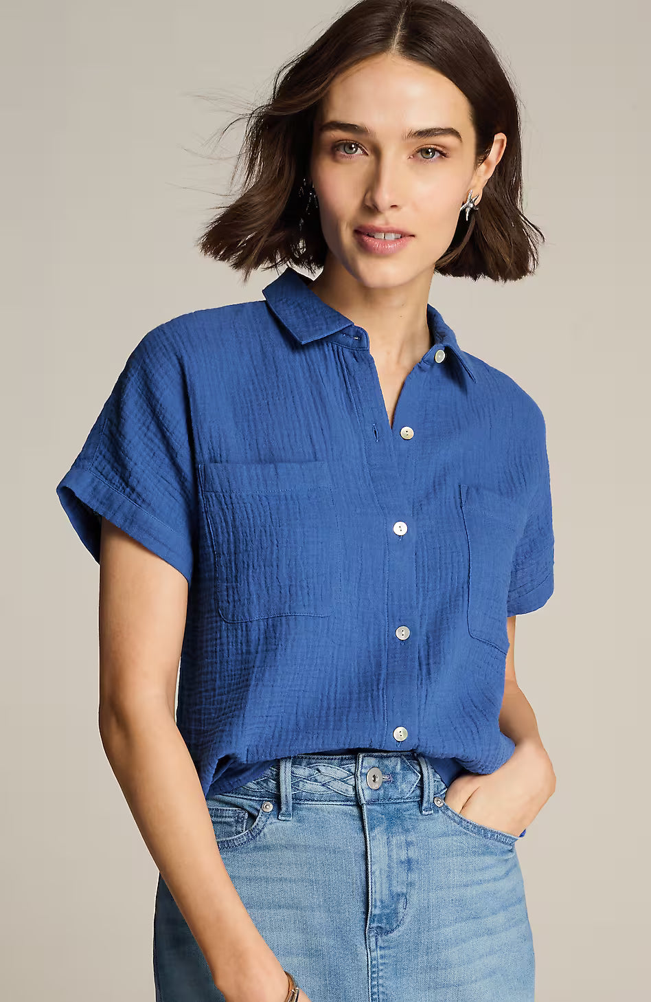 Cotton-Gauze Camp Shirt
