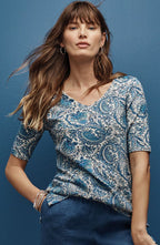 Pima-Slub Elbow-Sleeve Tee