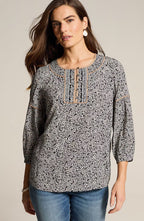 Pipe-Trimmed Printed Popover