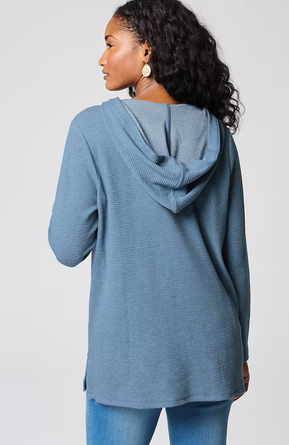Pure Jill Cotton-Blend Textured Hoodie Tunic
