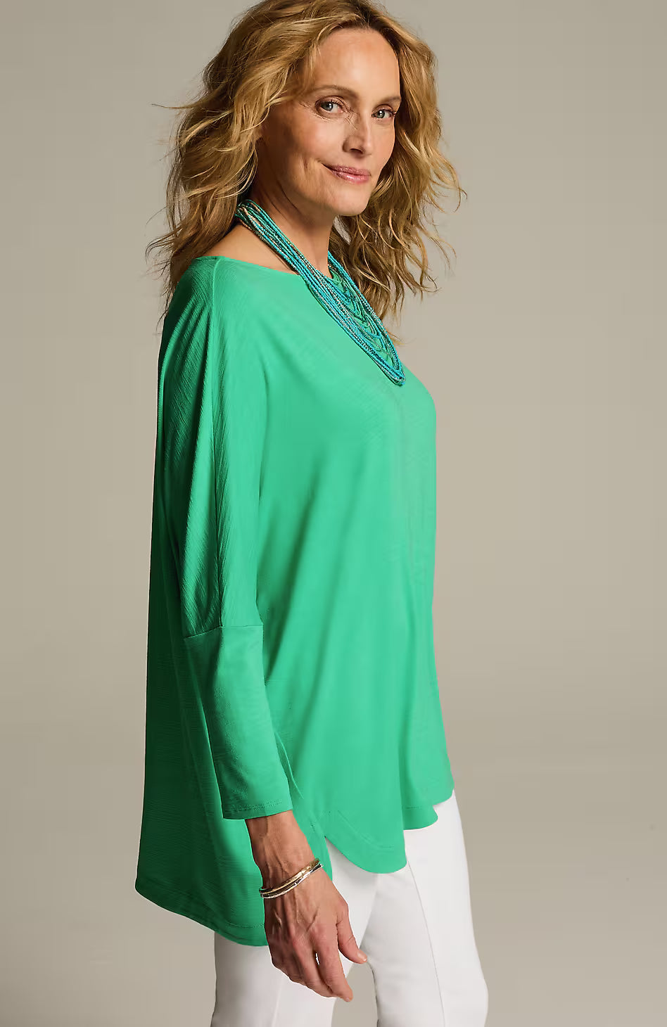 Wearever Slub-Knit High-Low Hem Top