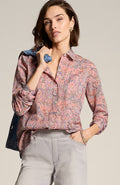 One-Pocket Shirred-Back Shirt